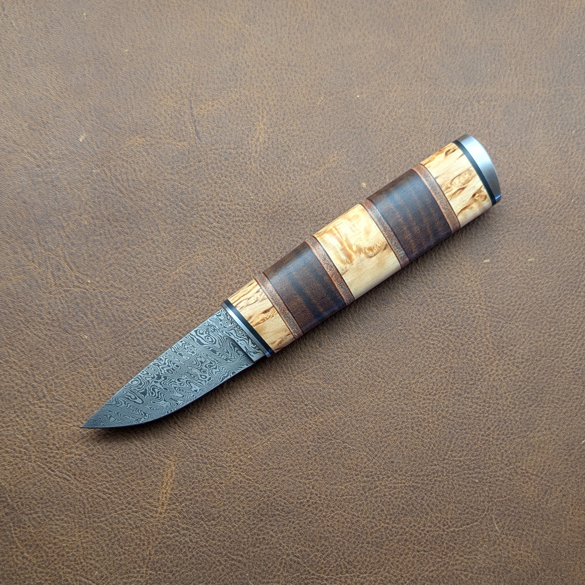 Thacker Knives #20 Traditional Damascus Puukko
