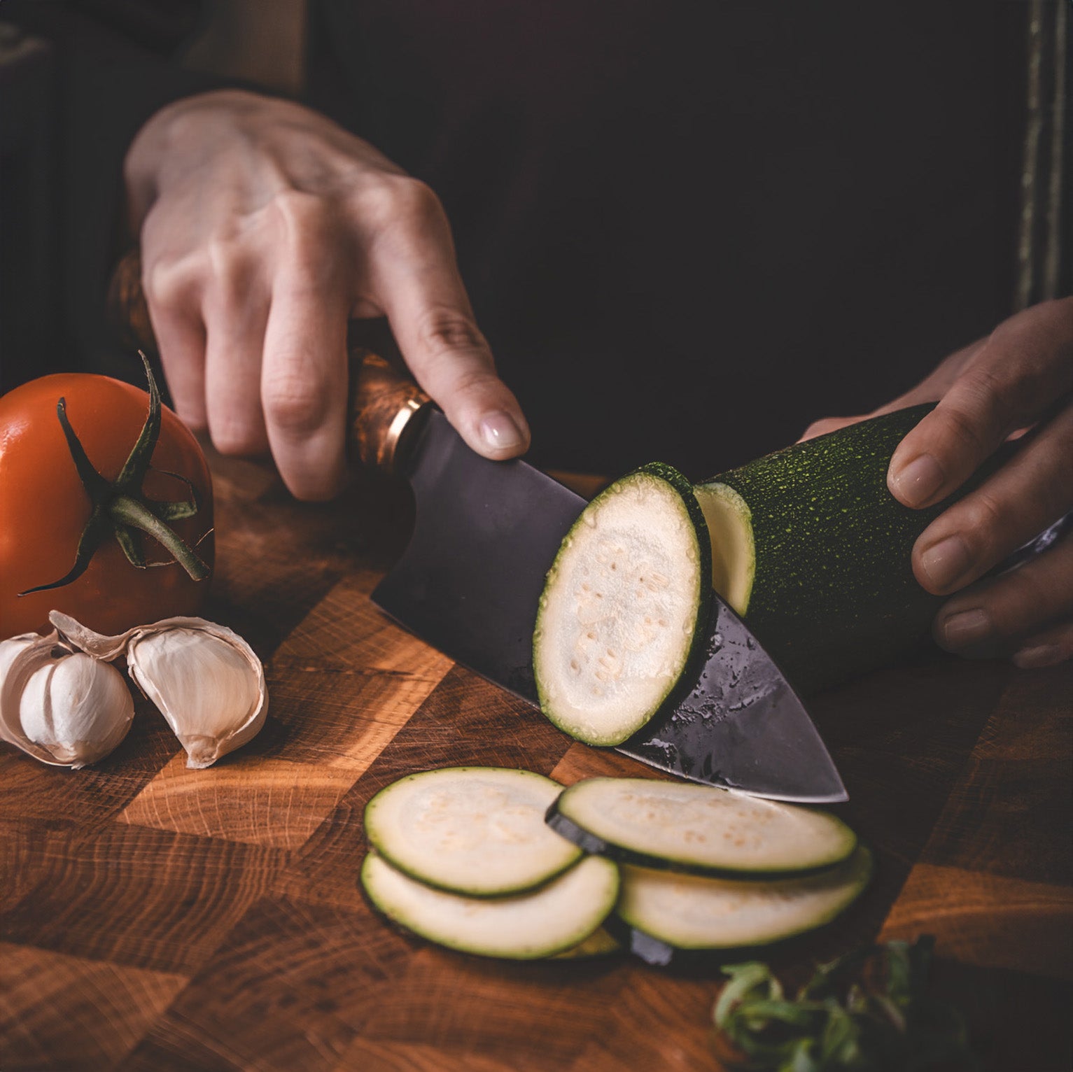 Roselli R760D The Santoku Knife With Dark Handle