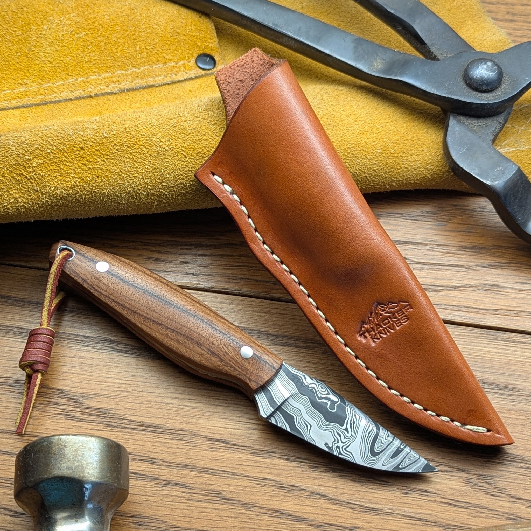 Thacker Knives #21 Twist Damascus EDC