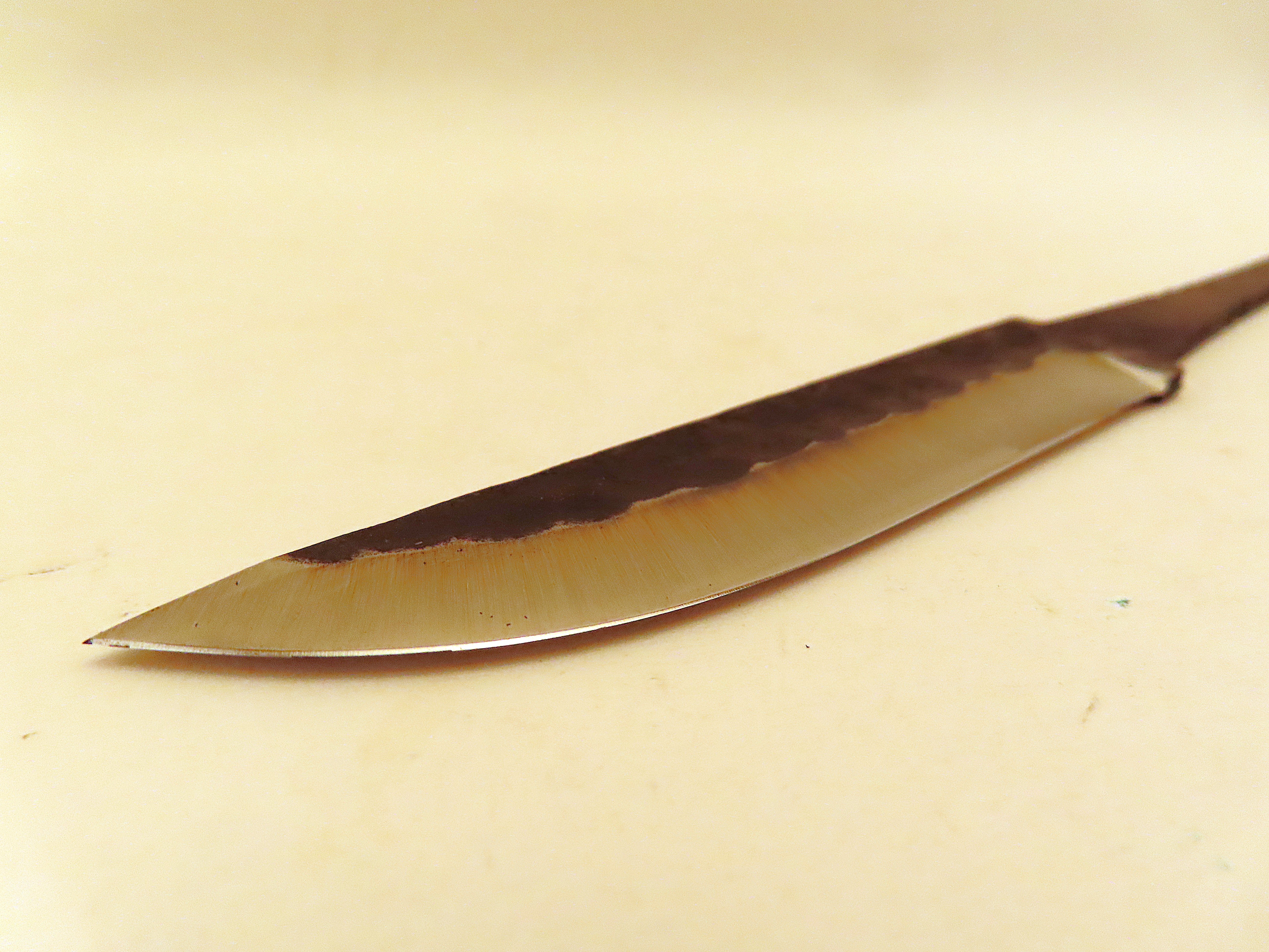 Lauri Carving 105 Hammered Carbon Steel Blade with Ricasso