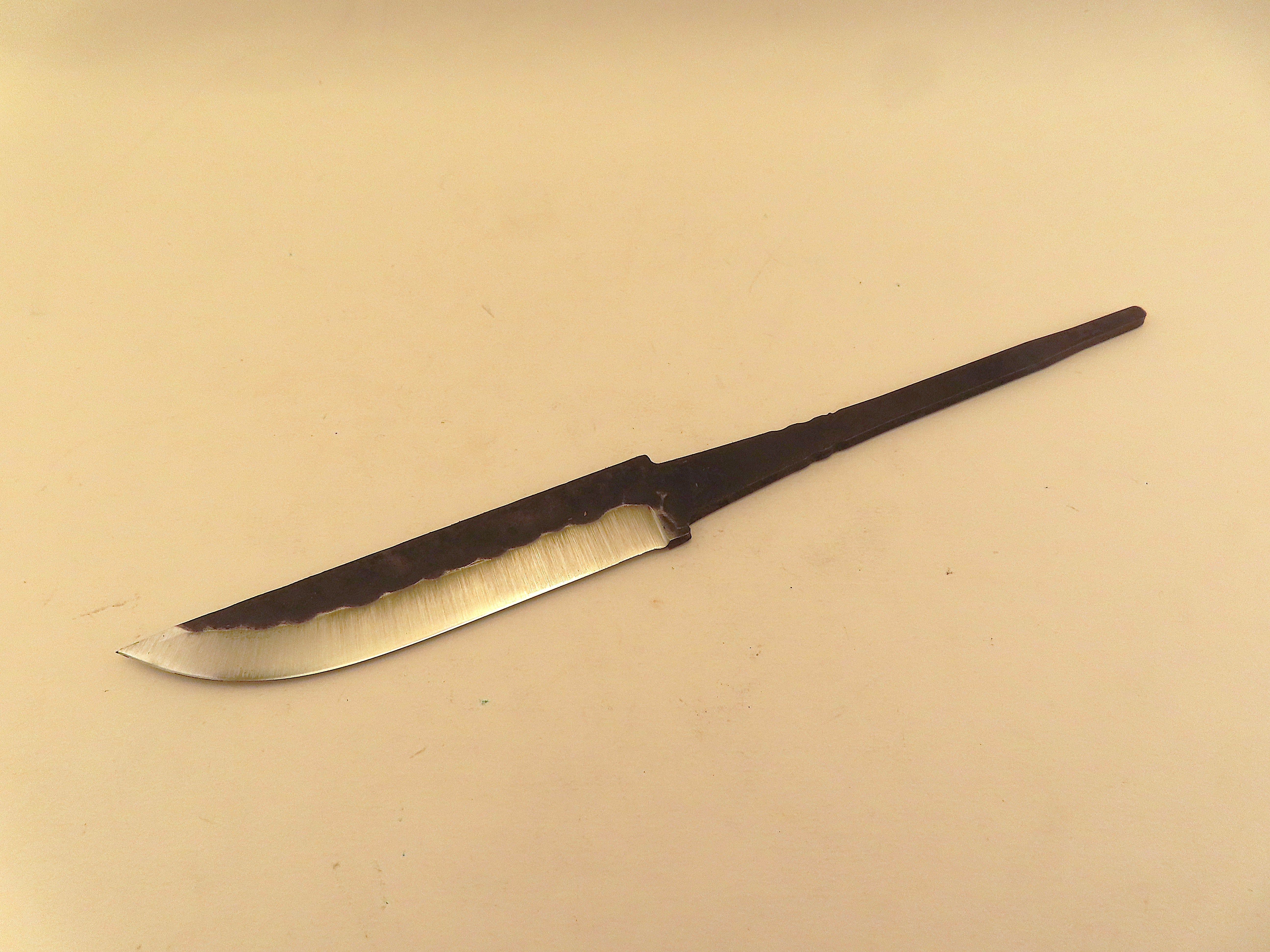 Lauri Carving 105 Hammered Carbon Steel Blade with Ricasso