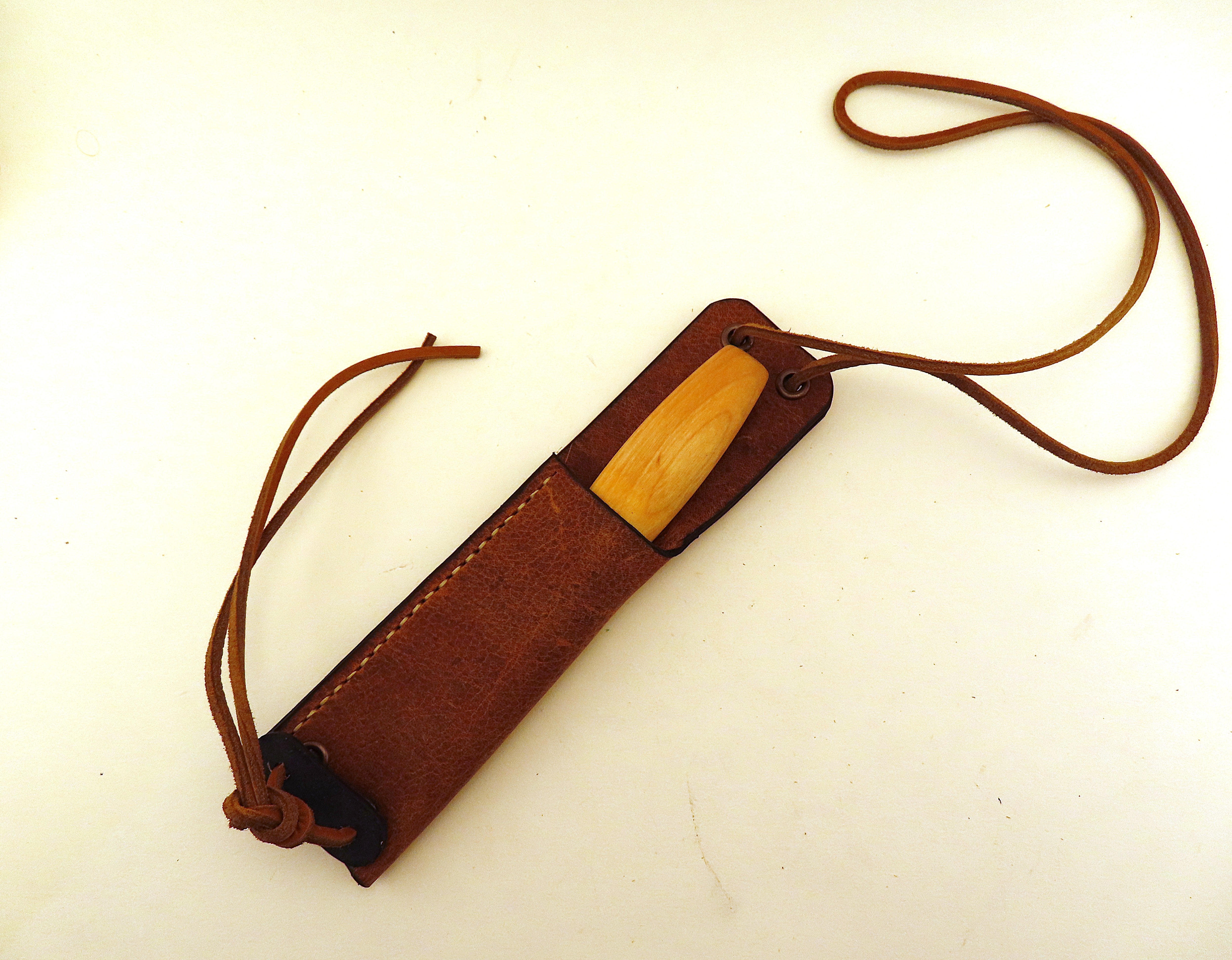Ragweed Forge Neck Sheath #4 (5 1/2" made from 6oz Leather) Hand Made in our leather shop!