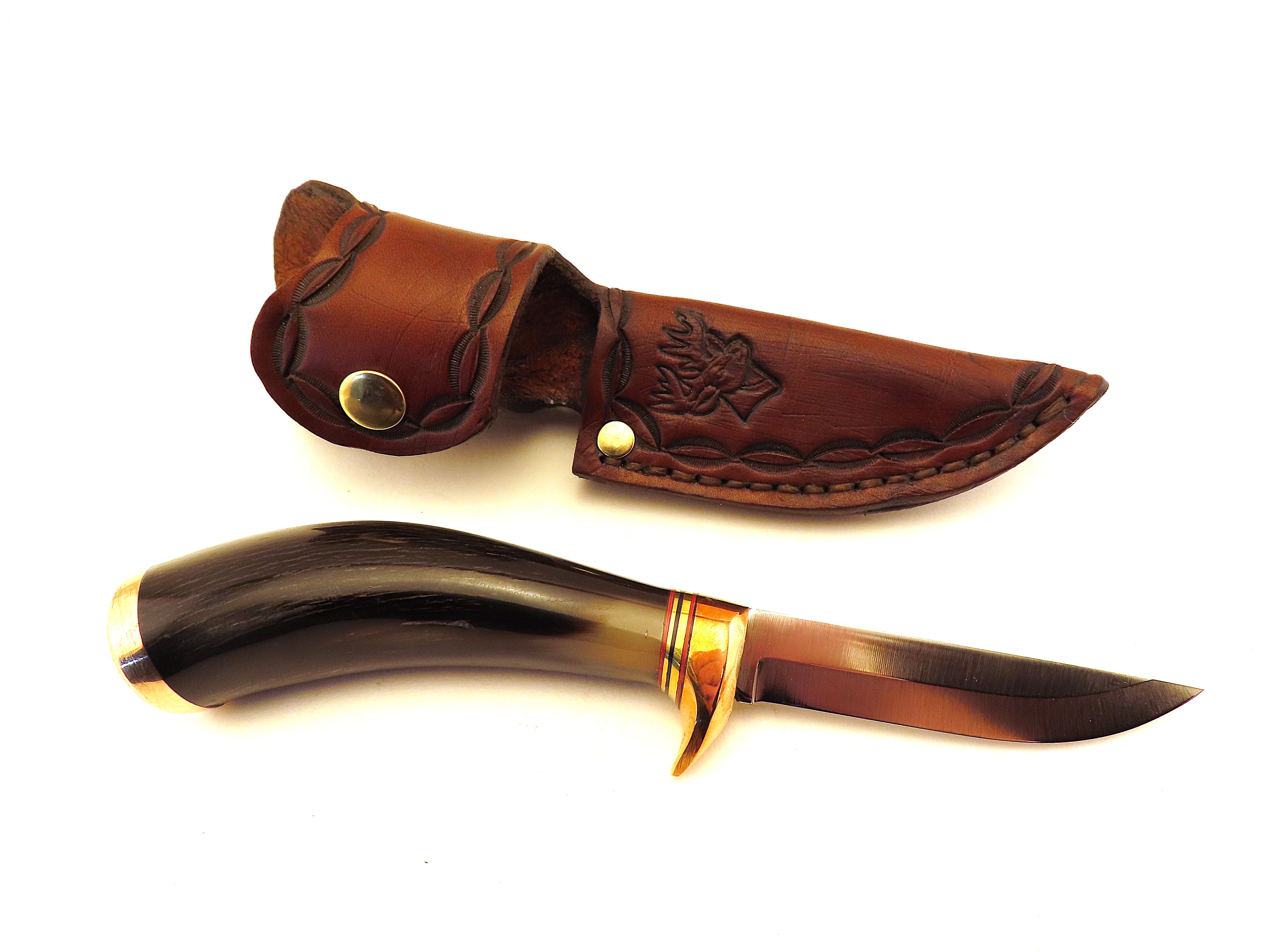 Skala Custom Knives - Lauri Carving Stainless / Kudu Horn - #176