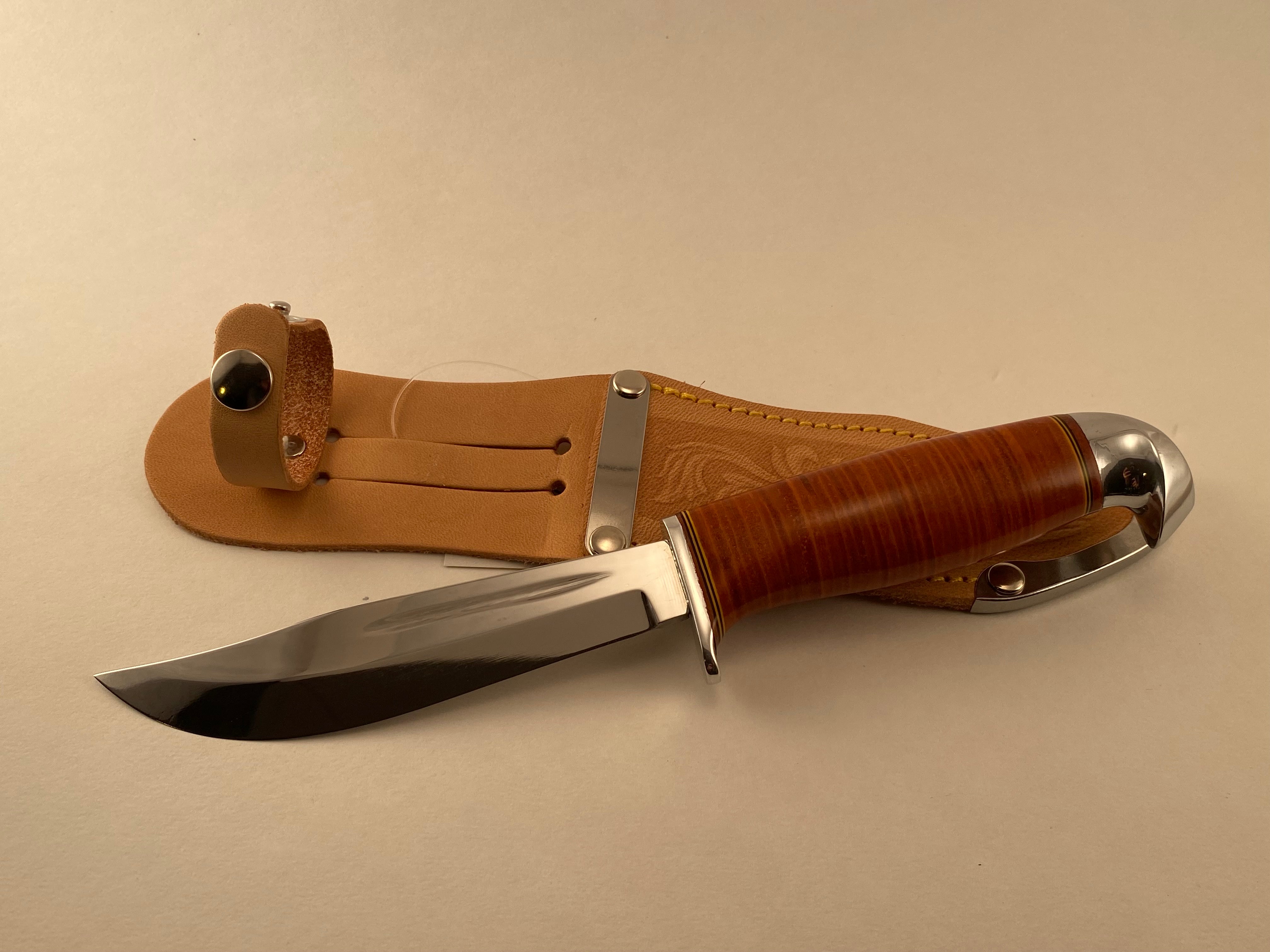 Järvenpää Outdoor Bushcraft Large Puukko Scout Hunting Knife with Sheath