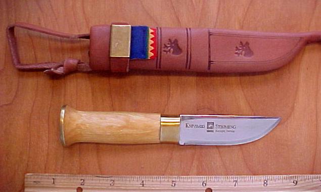 Viking Knife Set. Leuku and Puukko With Traditional Double Knife Sheath. 