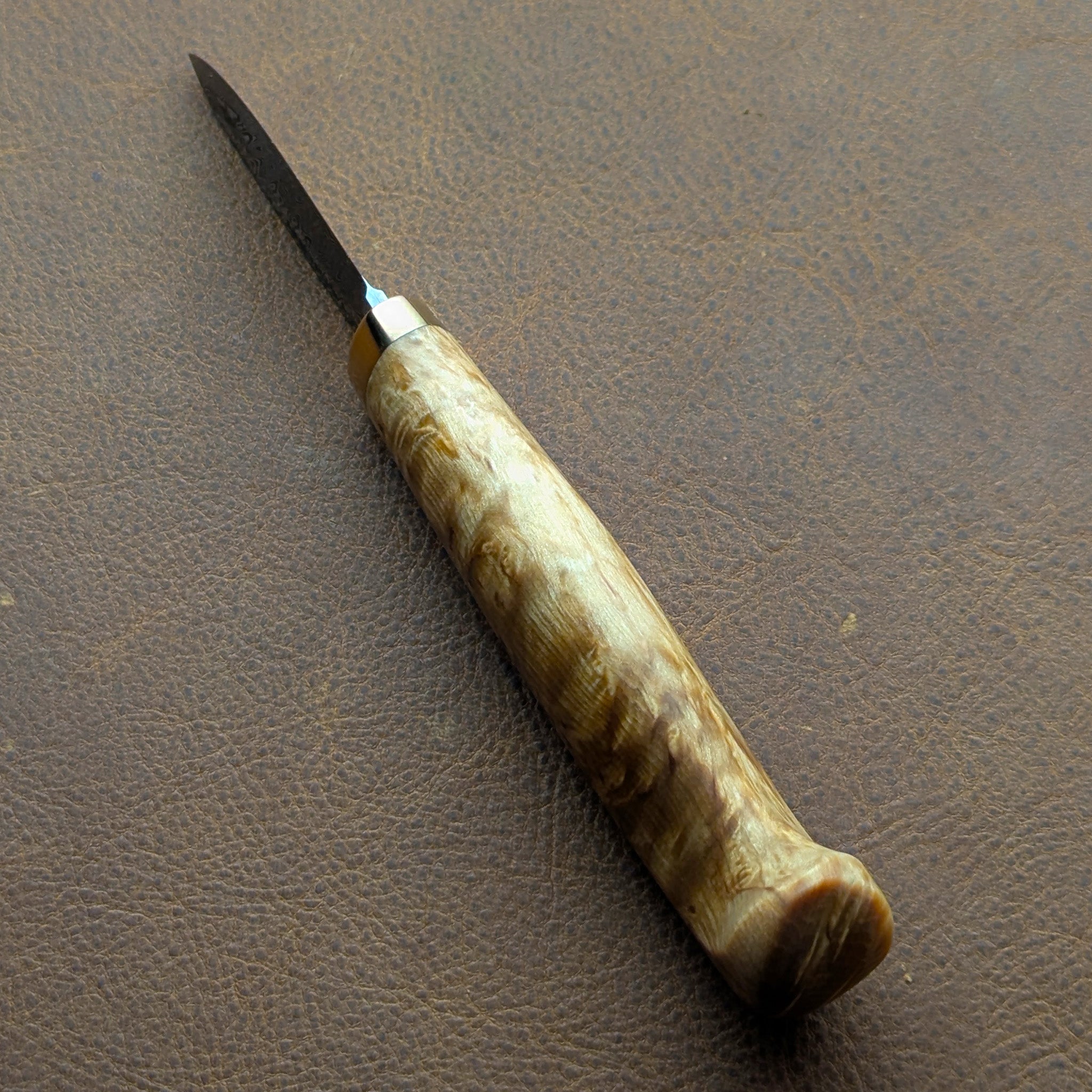 Thacker Knives #24 "Bird's Head" Damascus Puukko