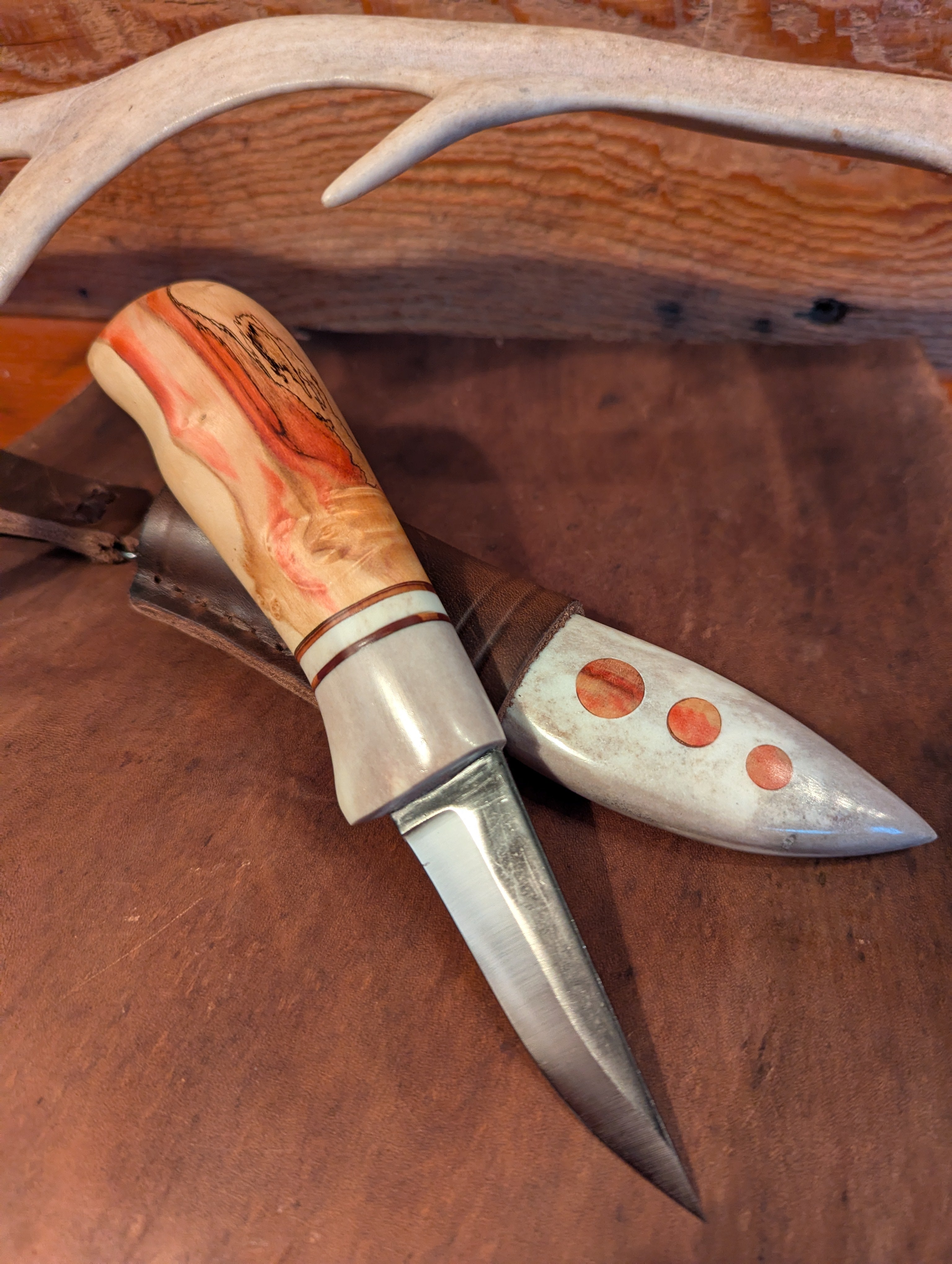 New Mountain Knives - Box Elder / Reindeer antler #9