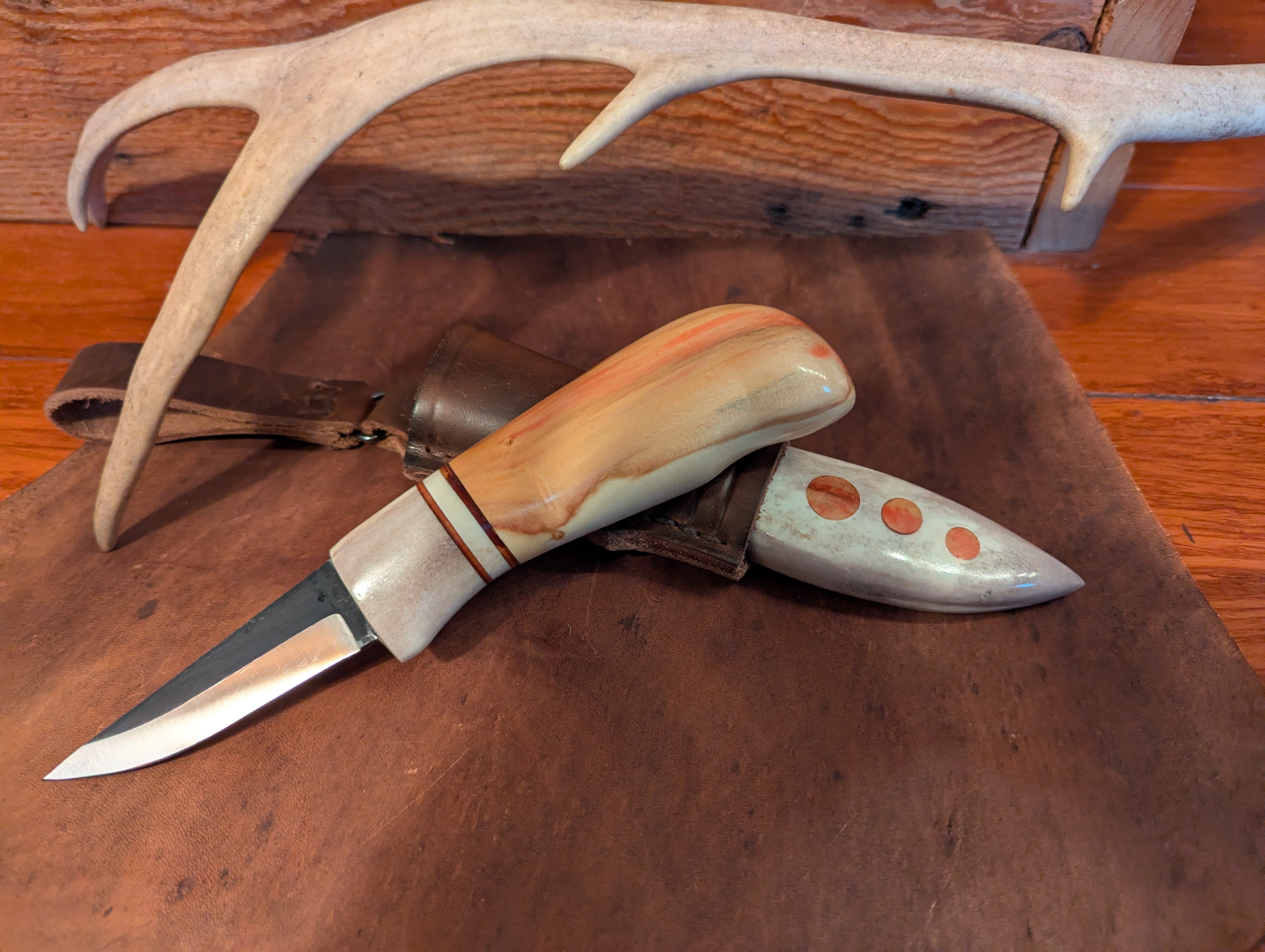New Mountain Knives - Box Elder / Reindeer antler #9
