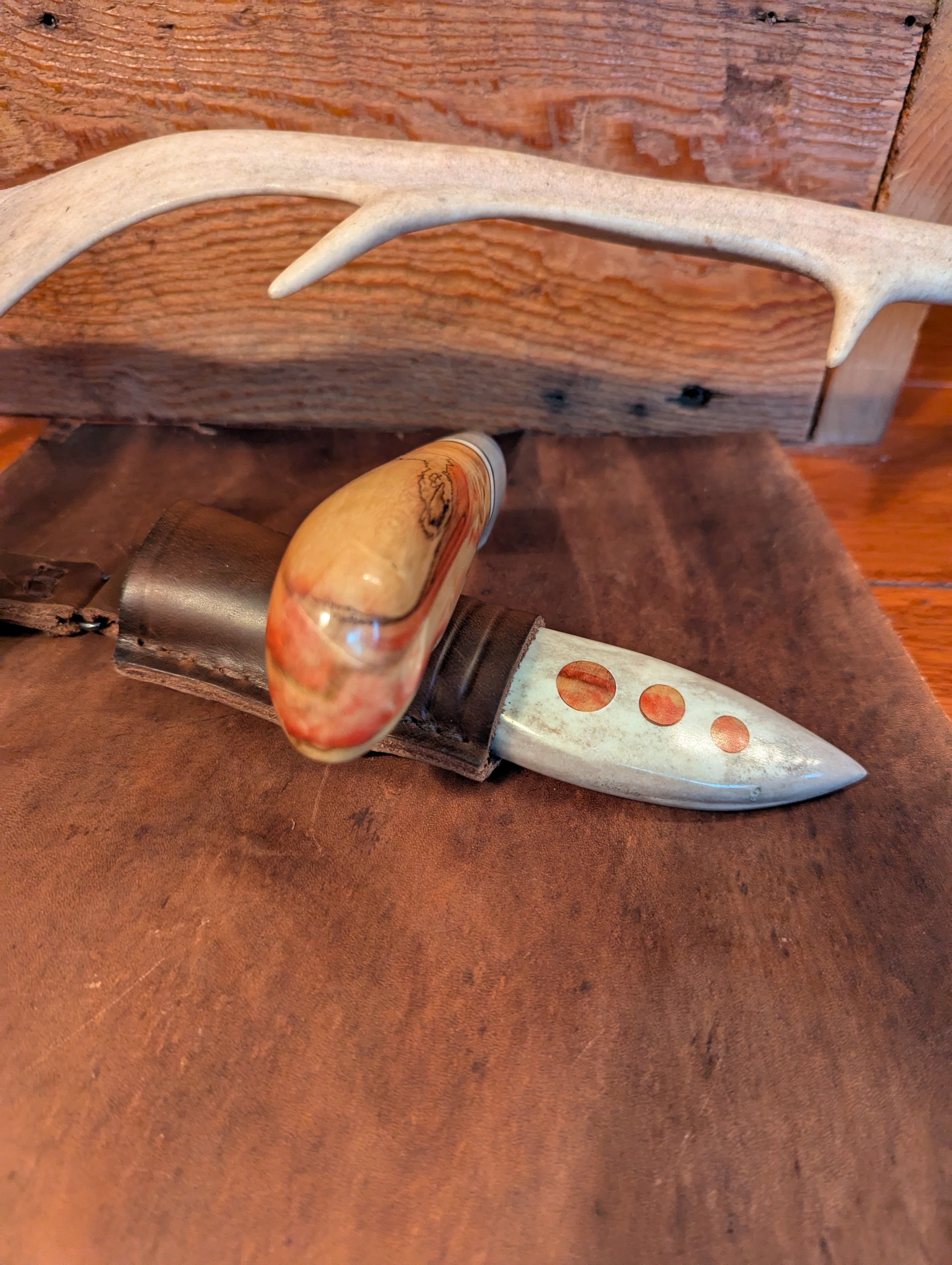 New Mountain Knives - Box Elder / Reindeer antler #9