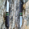 Pete's Custom Knives - Utility puukko- Green TruStone and Mokume Gane. #22
