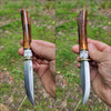 Pete's Custom Knives - All-around Utility Knife Lauri 95 - White Turquoise with copper web #34
