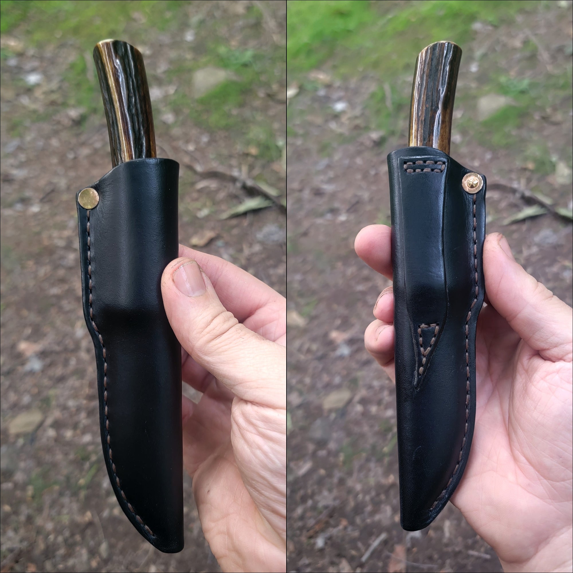 Pete's Custom Knives - All-around Knife. Lauri 95 - White Turquoise with Copper web #38