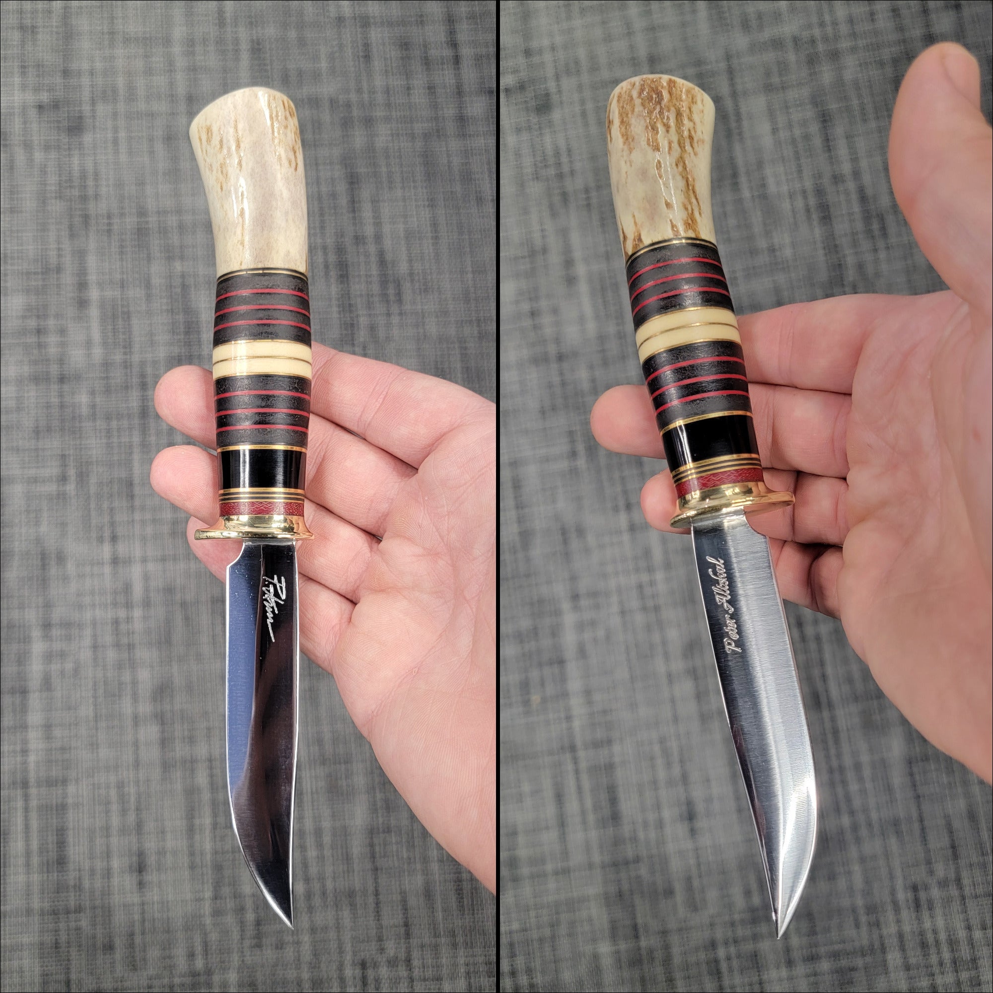 Pete's Custom Knives - Scagel Style Hunter. Convex  grind 105 80CrV2 blade. #41