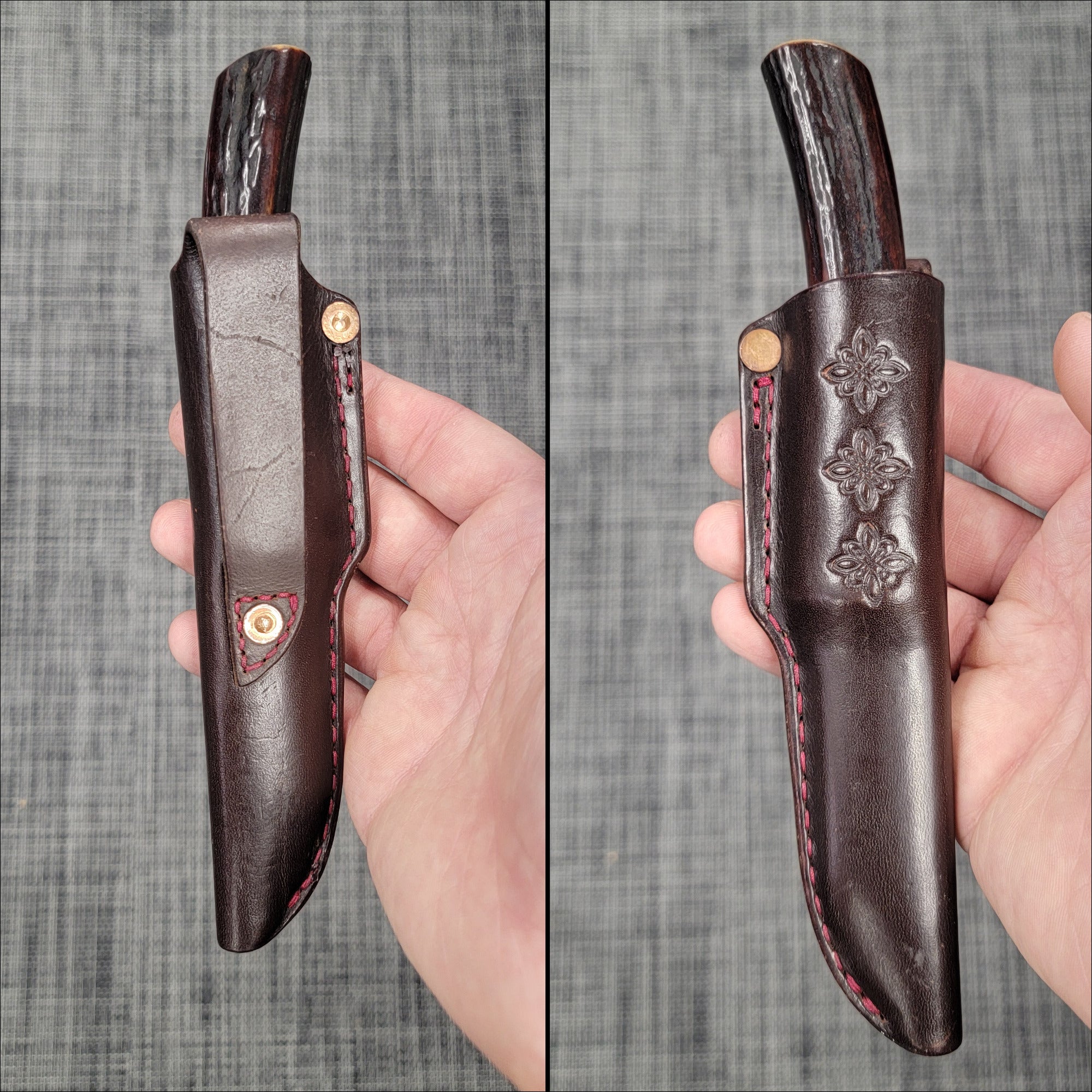 Pete's Custom Knives - All-around utility knife. Lauri 95 - Turquoise with Black web. #43