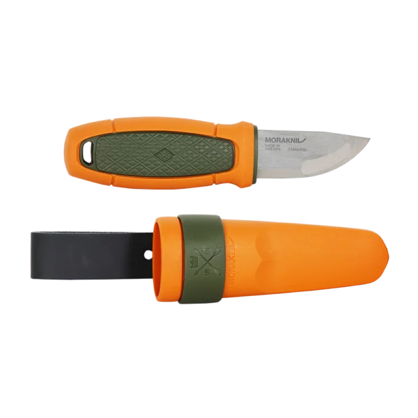 Mora Eldris Hunting with Belt loop Olive Green/Burnt Orange #14237