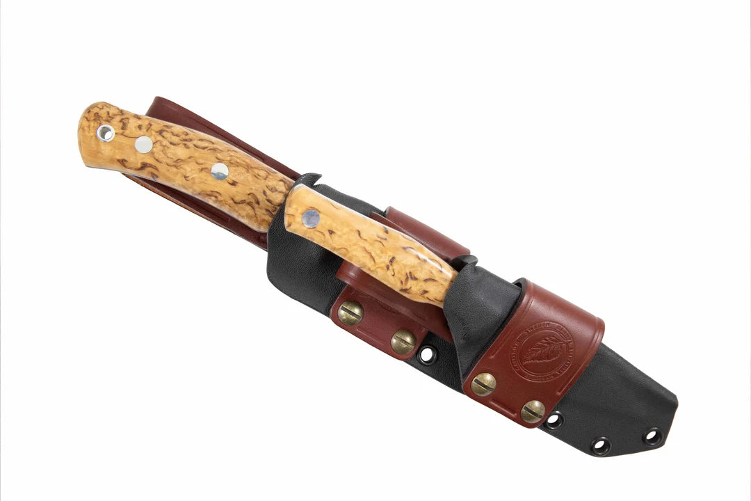 Casstrom Hunter's Combo, Double hunting Knife Set, Stabilized Curly Birch