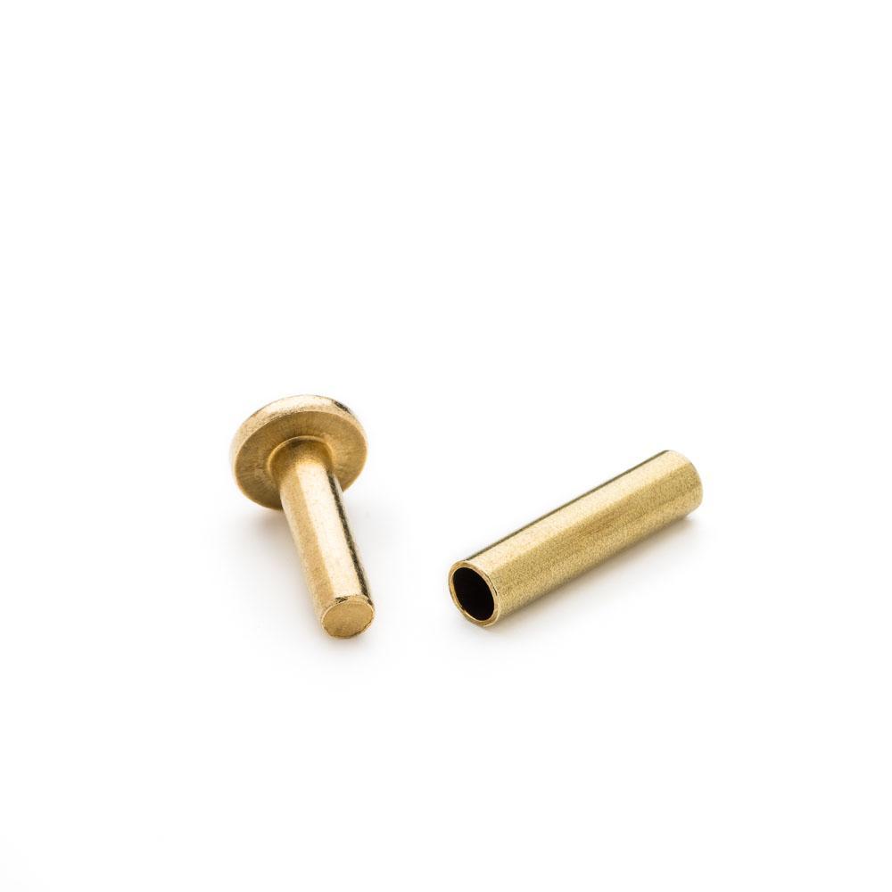 Brass rivets for full tang