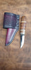 Pecks Woods Leather - Leather Spacer / Black Walnut Handle with Scout Carry Sheath #152