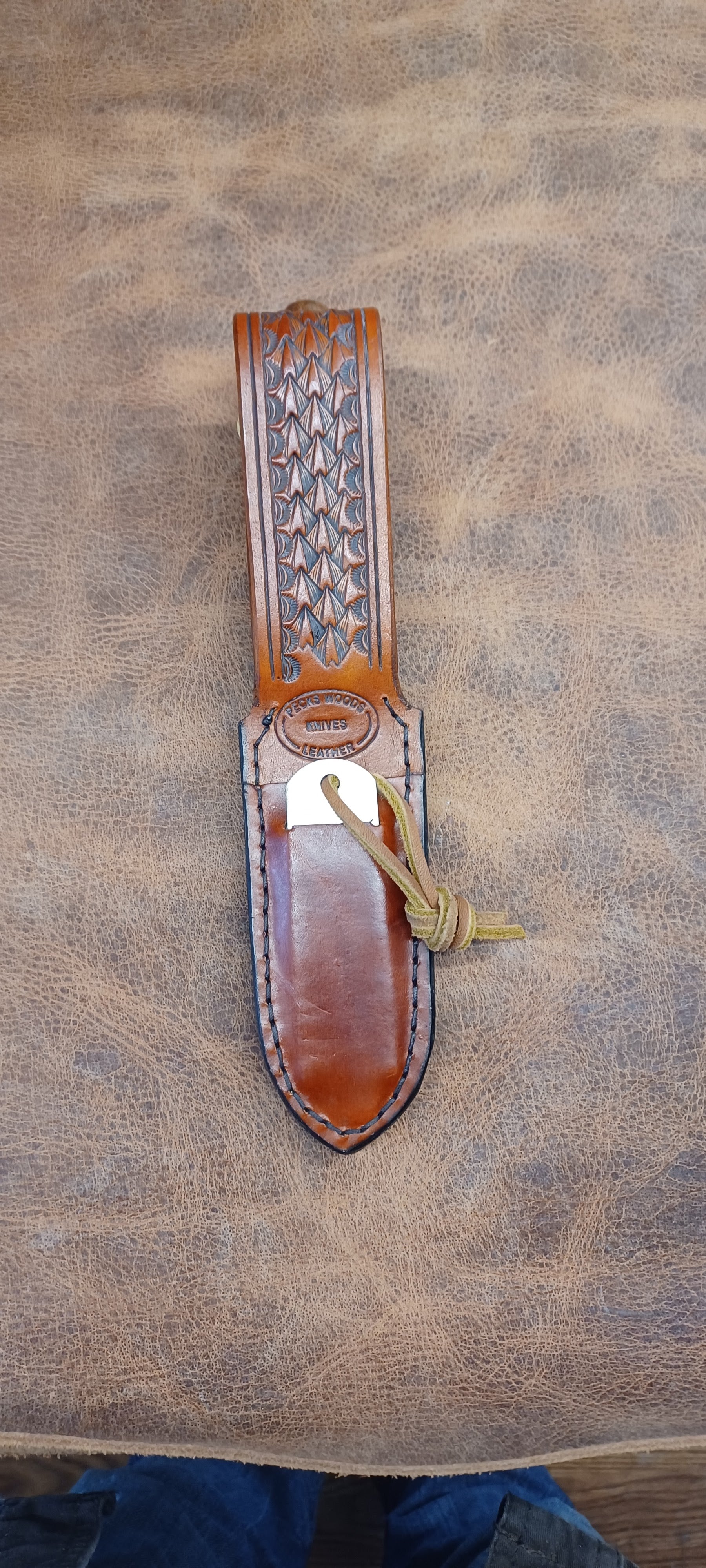 Pecks Woods Leather - Black Walnut / Leather Spacer #154