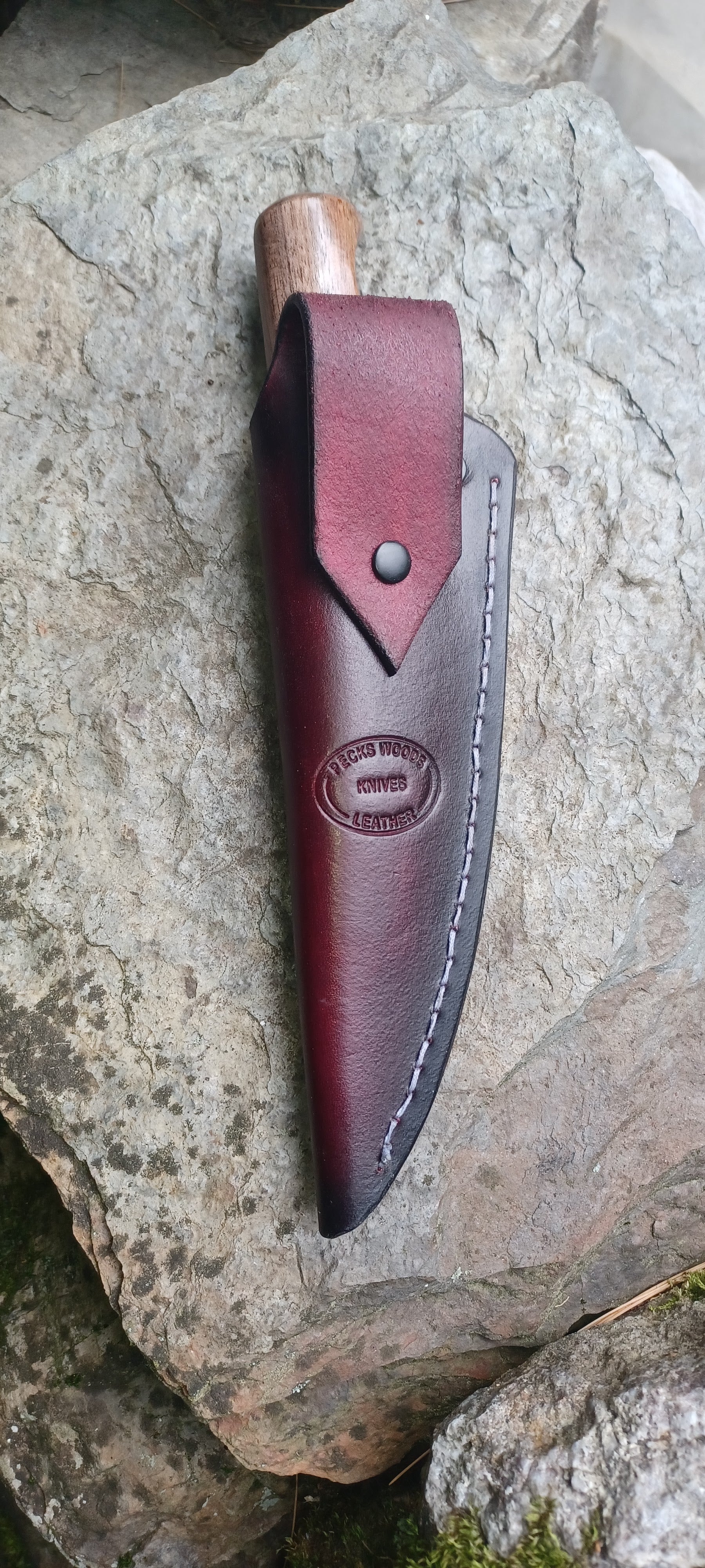 Pecks Woods Leather - Black Walnut & Cherry / G10 Spacers #174