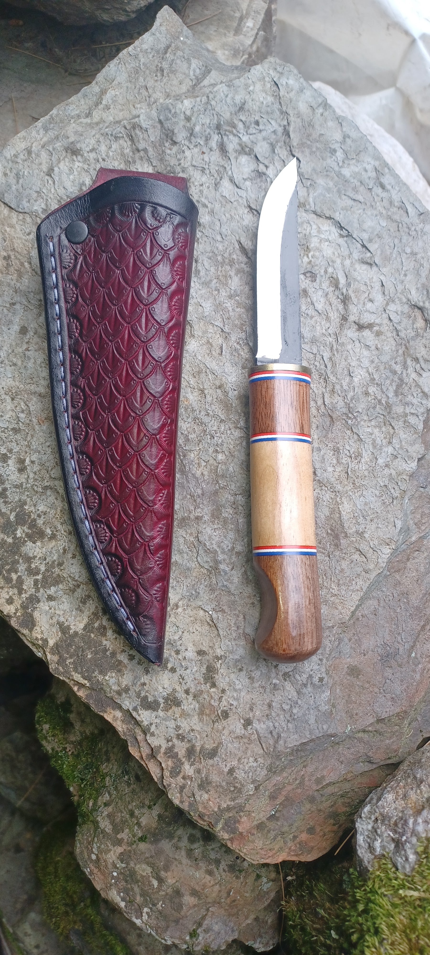 Pecks Woods Leather - Black Walnut & Cherry / G10 Spacers #174