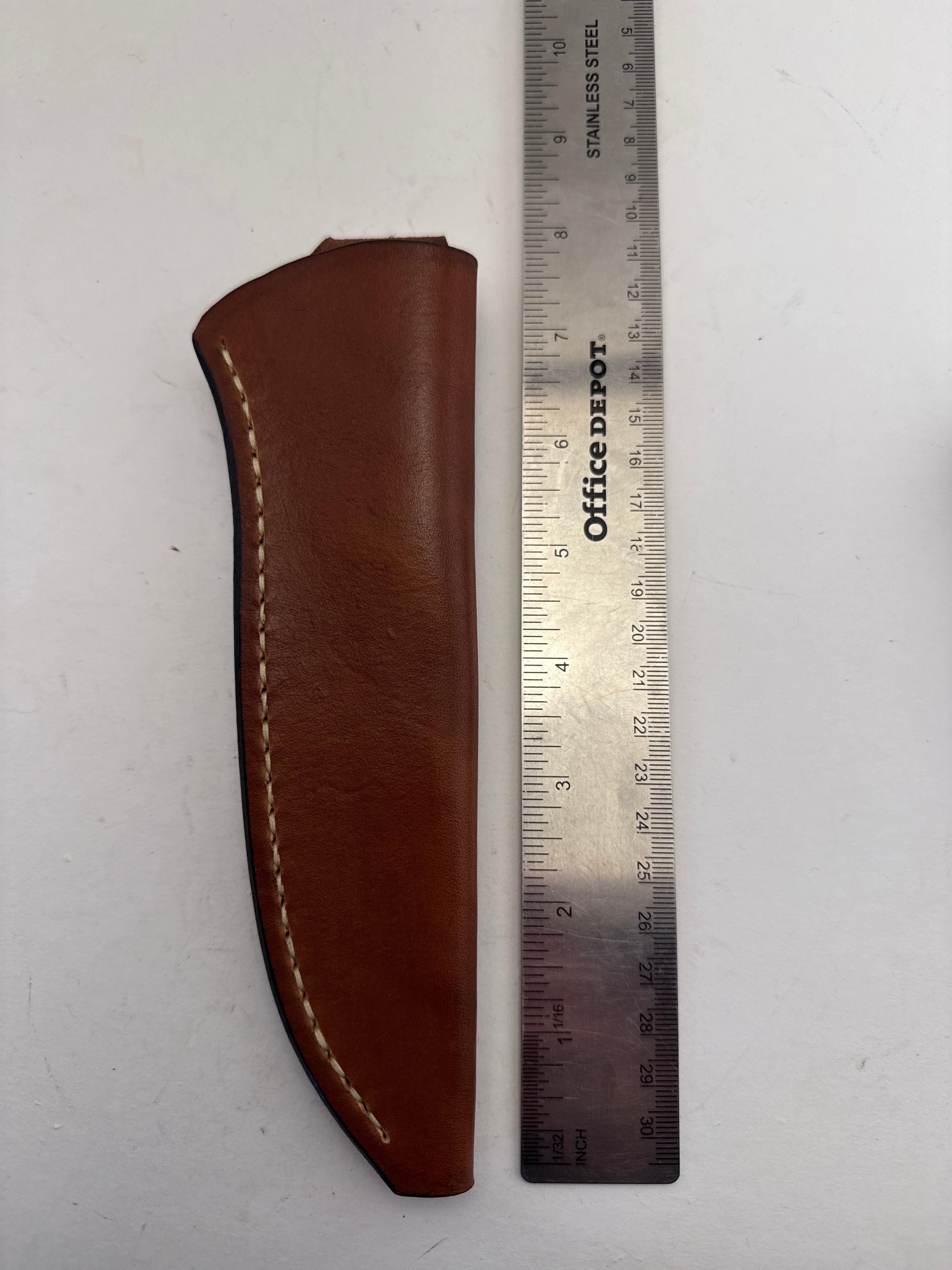 Ragweed Forge Mora Knife Sheath #7 Narrow -  8/9oz Leather - Hand Made in our leather shop!