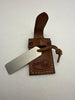 Sharpening - 2 Sided Diamond Plate with Leather sheath From Ragweed Forge #8 - Brown