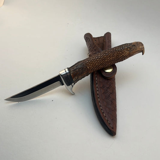Skala Custom Knives - Carved Eagle Head (whitetail antler) #103