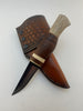 Pecks Woods Leather - Leather Spacer handle with antler pieces #98 (Scout Carry)