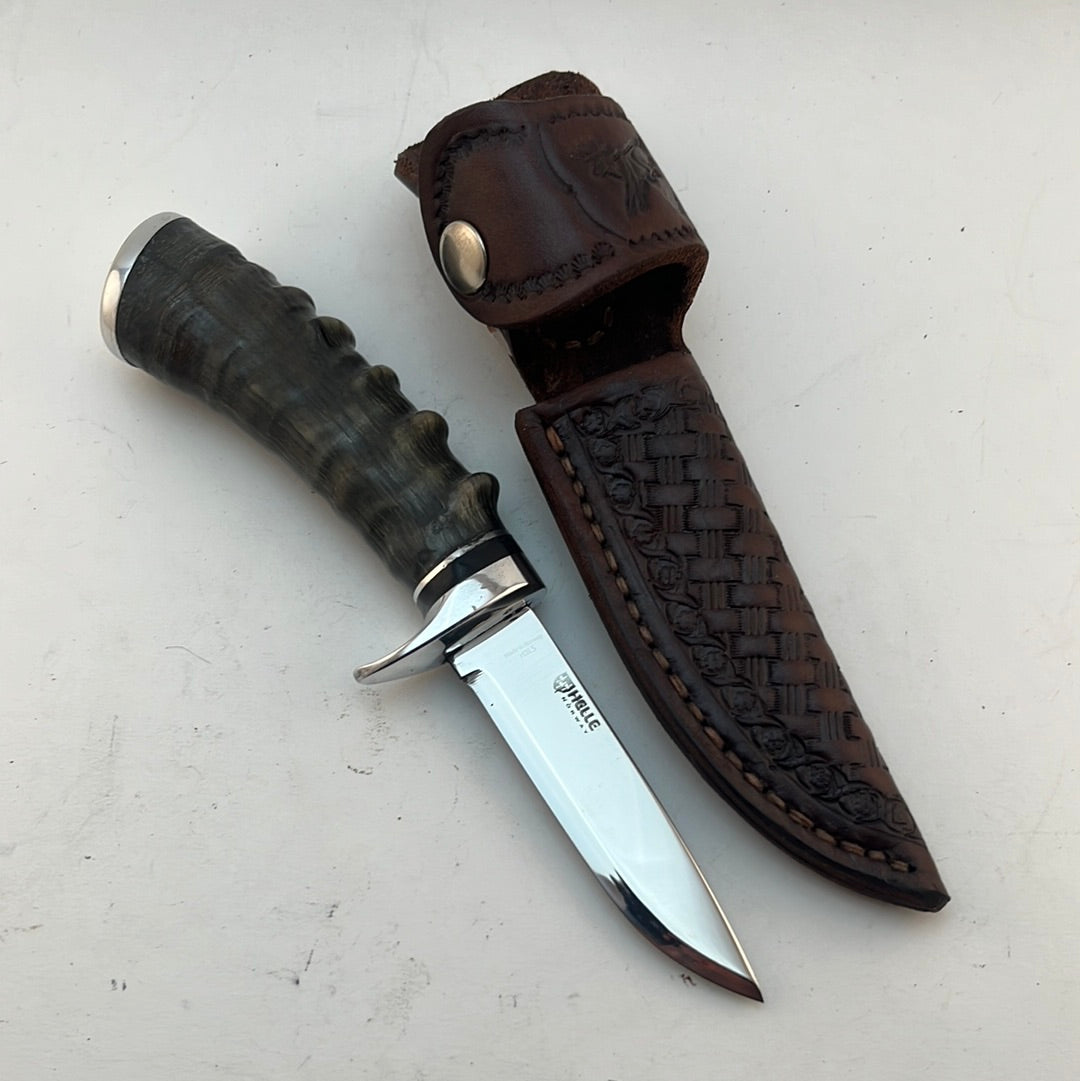 Skala Custom Knives - (Helle Harding Blade) Bos Bok Handle - Buffalo Spacer #9