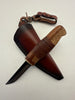 Pecks Woods Leather - Oak / Leather Spacer handle with detachable dangler #127