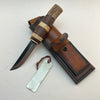 Pecks Woods Leather - Knife, Diamond Sharpener, and Leather sheath #70