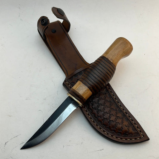 Pecks Woods Leather - Oak /Leather Spacer Handle #74