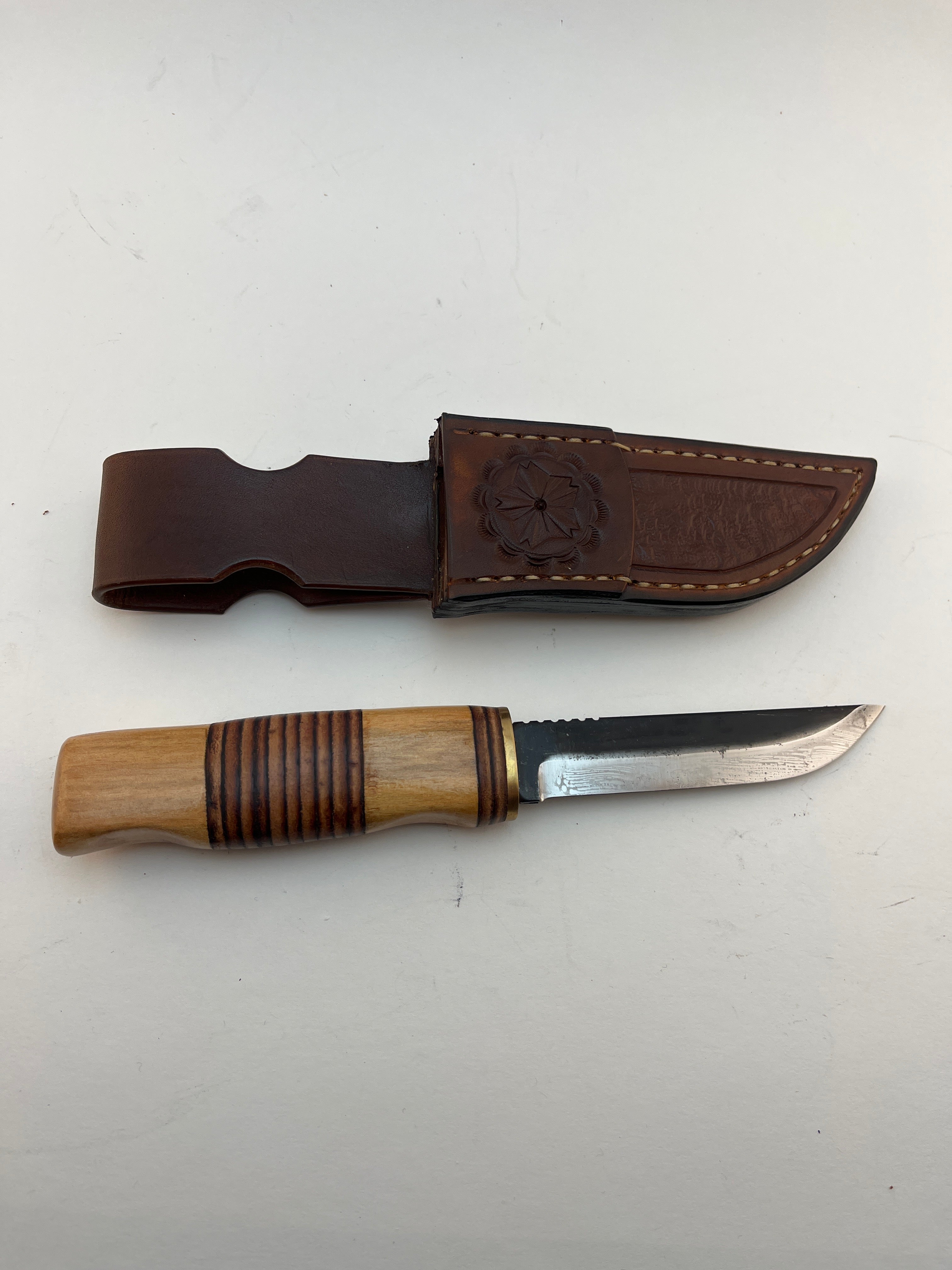 Pecks Woods Leather - Oak & Leather Spacer handle . Magnetic Retention! #96