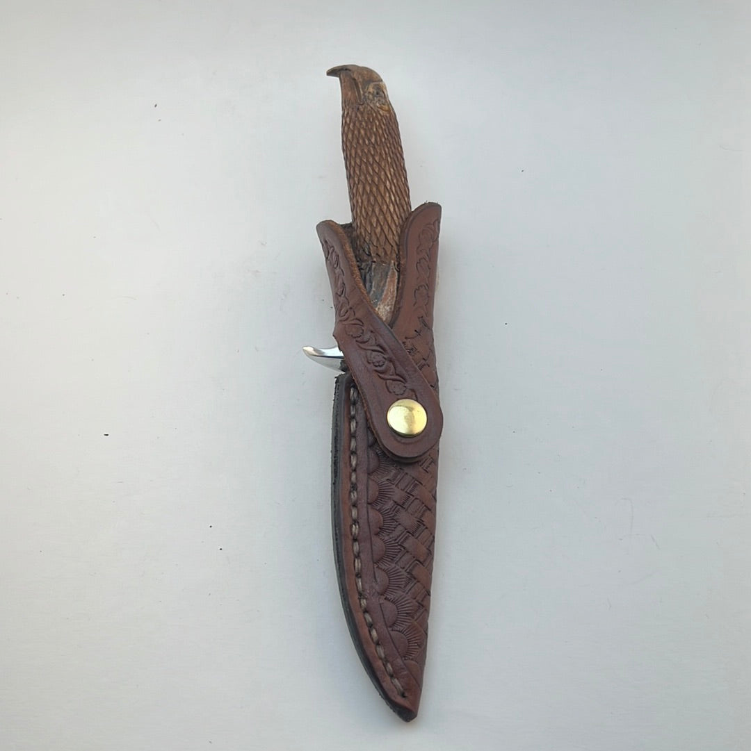 Skala Custom Knives - Carved Eagle Head (whitetail antler) #103