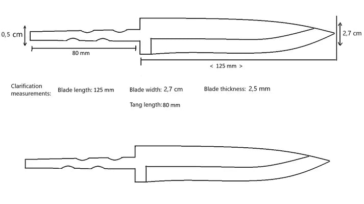 Nordic Edge Bambi 125mm Long bushcraft blade