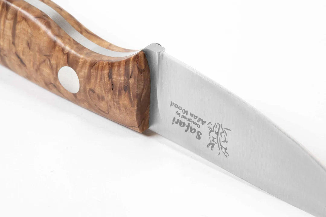 Casstrom Safari Mini Hunter, Stabilized Curly Birch