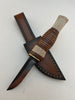 Pecks Woods Leather - Leather Spacer handle with antler pieces. Magnetic Retention! #94