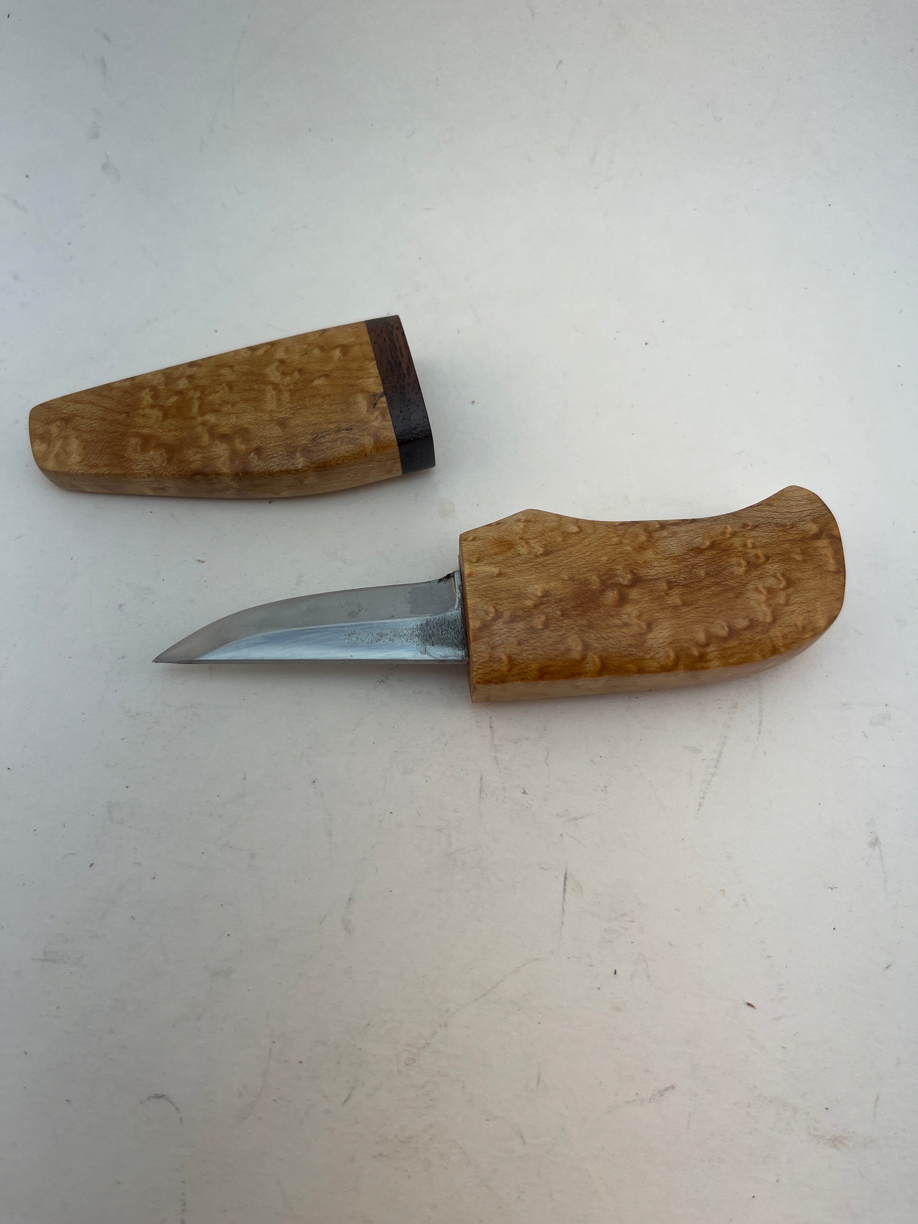 R.Nurmi PUUKKO - #22  Birdseye Maple Pocket/Carving Knife