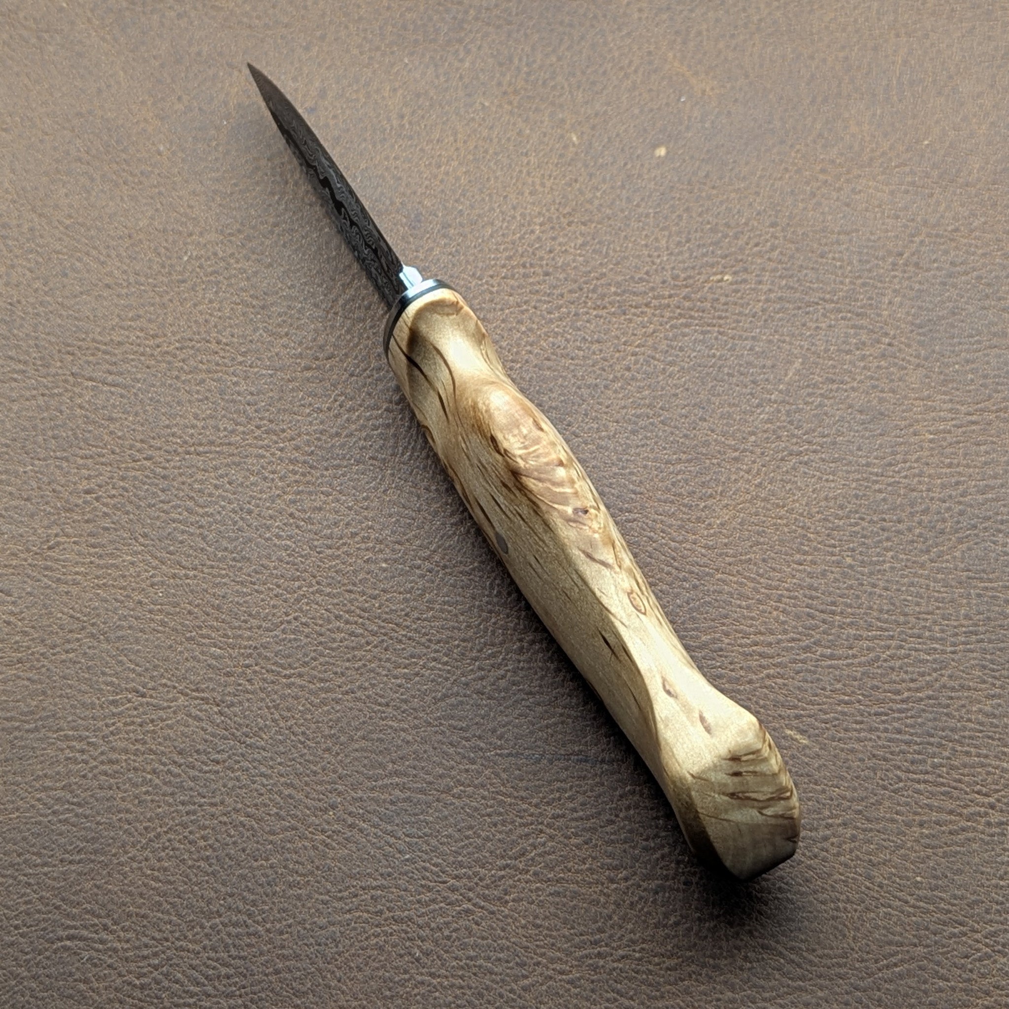 Thacker Knives #18 Damascus Bruk Puukko EDC