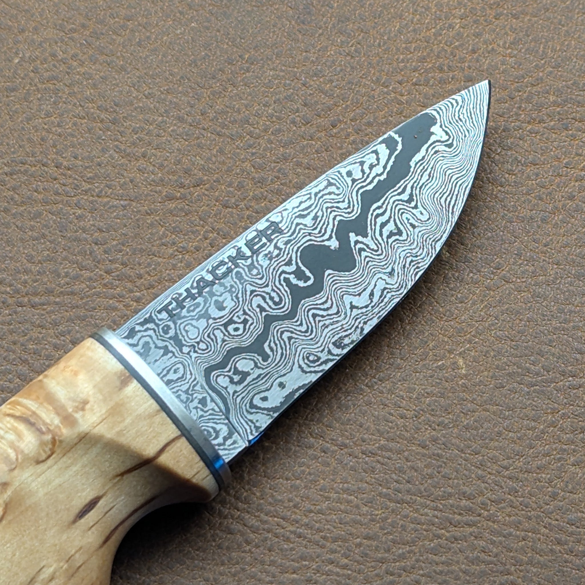 Thacker Knives #18 Damascus Bruk Puukko EDC