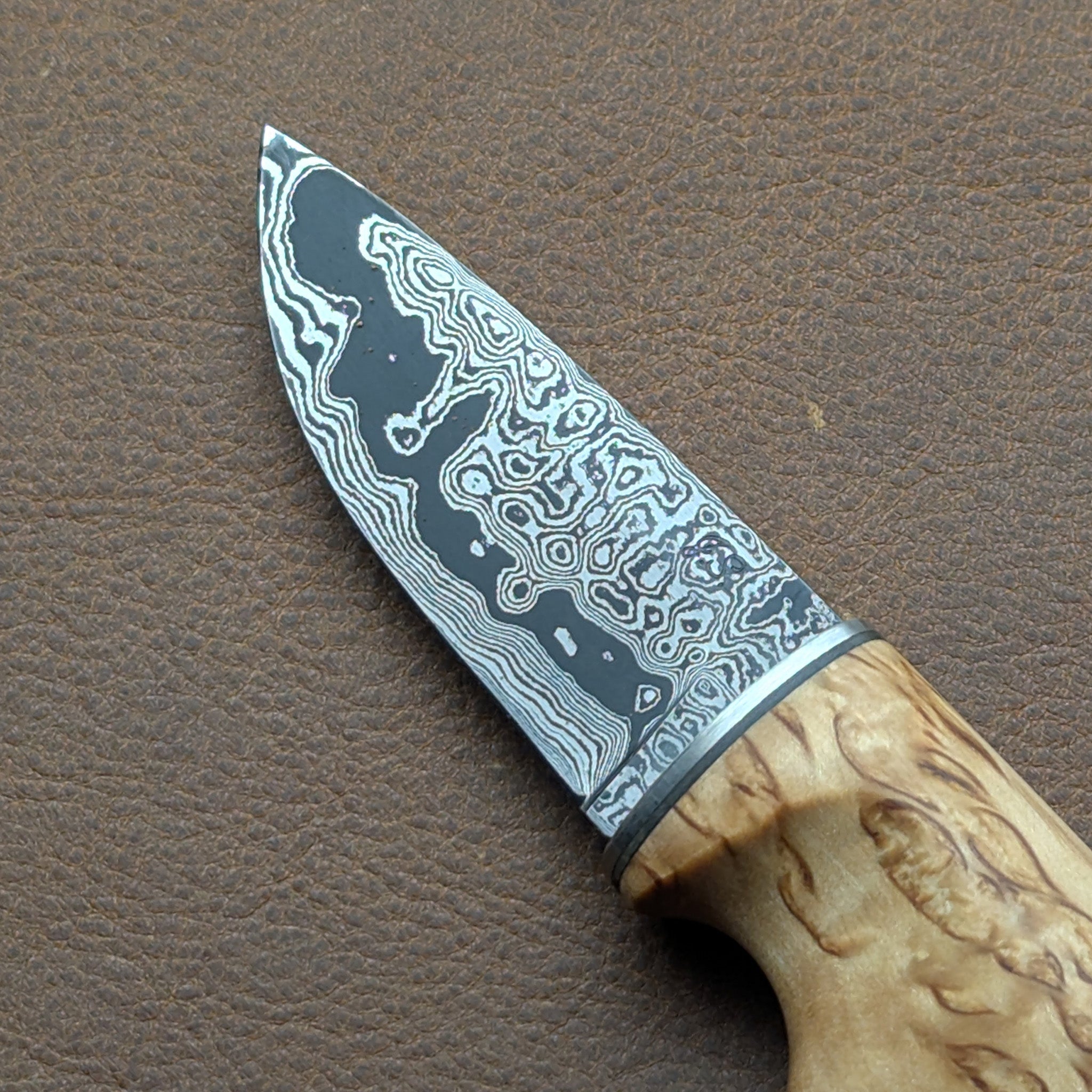 Thacker Knives #18 Damascus Bruk Puukko EDC