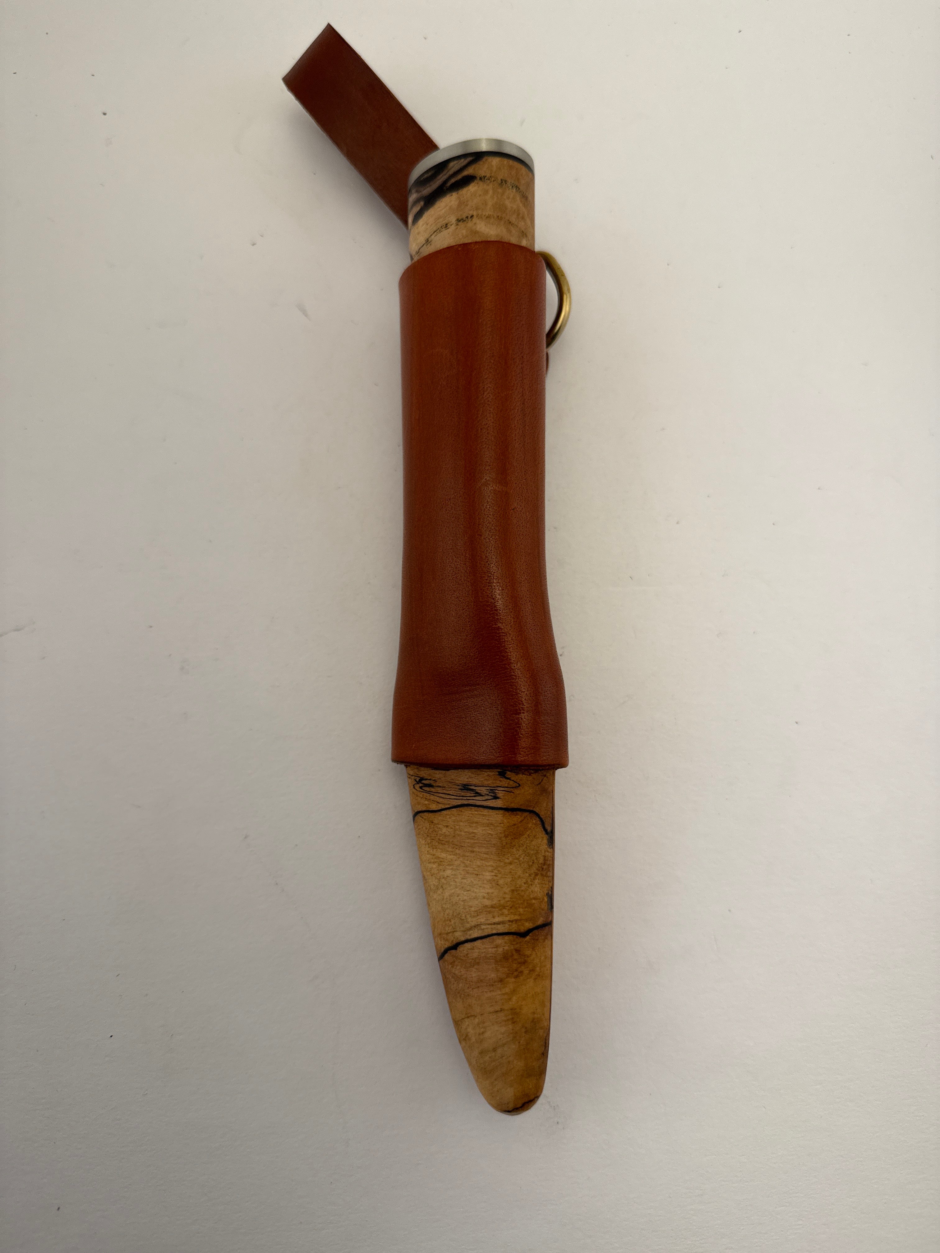JL Knives Custom Puukko With Wood Sheath #54