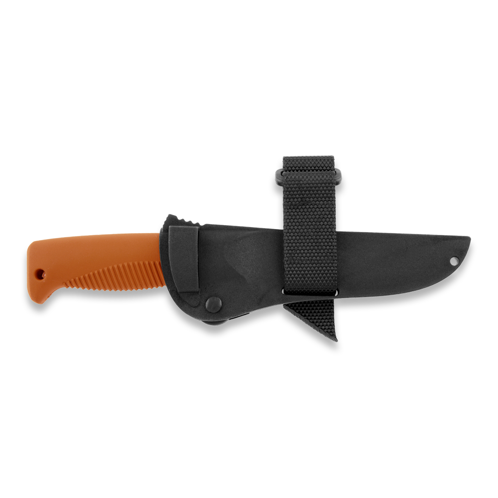 Peltonen M07 Ranger Puukko Black Cerakote Orange Handle FJP137