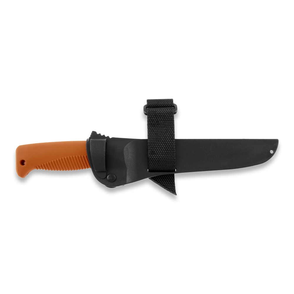 Peltonen M95 Ranger Puukko Black Cerakote Orange Handle FJP140