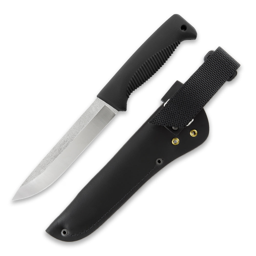 Peltonen M95 Ranger Puukko (Black) N690 Stainless, Leather Sheath