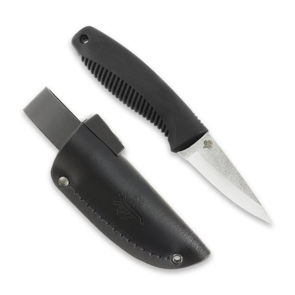 Peltonen M23 Ranger Cub N690 Stainless Knife Leather Sheath (Black) FJP609