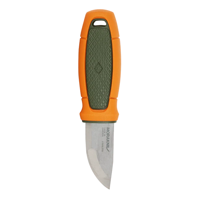 Mora Eldris Hunting with Belt loop Olive Green/Burnt Orange #14237