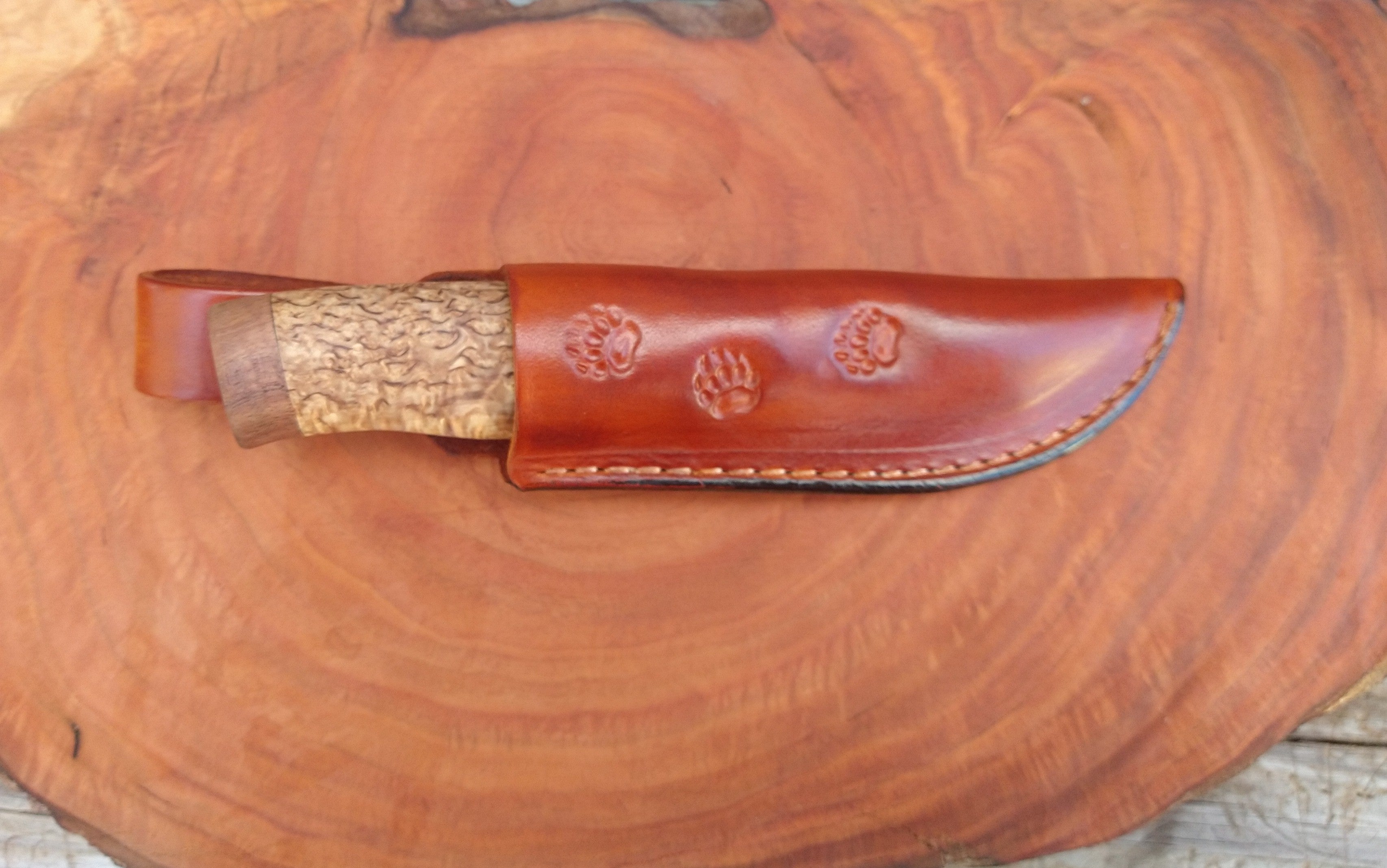 Kola Woodcraft Knives - Lauri Koa / Curly Birch - #16