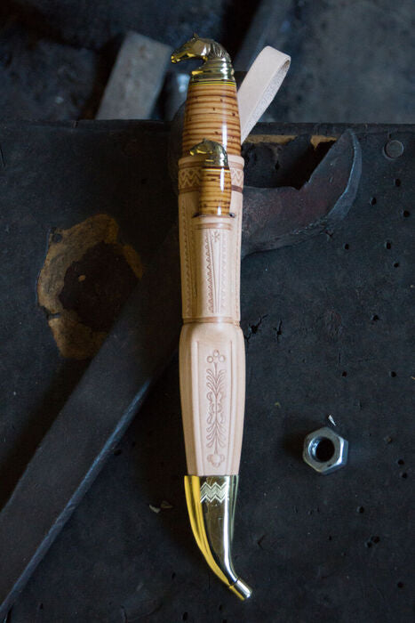 Järvenpää Hevosenpää puukko Combination Set #2756